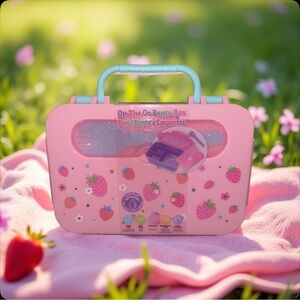 Pink Strawberry Kids Bento Box
